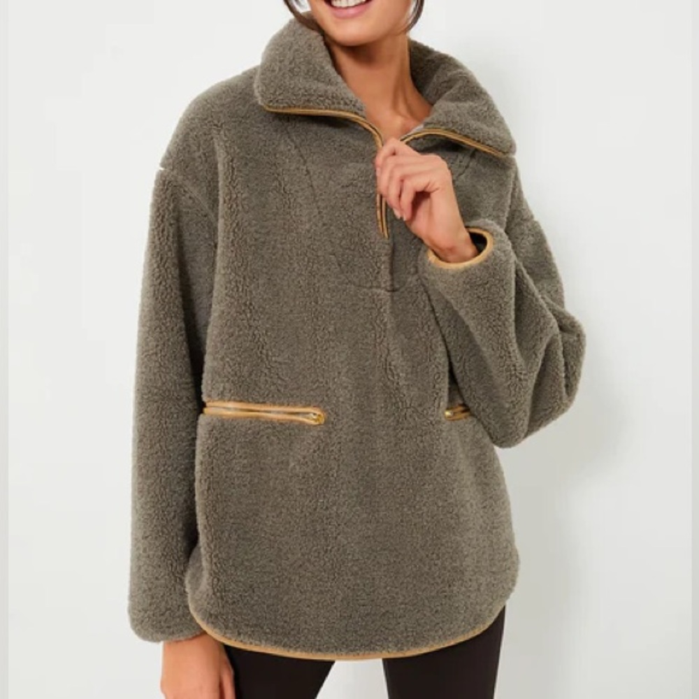 TUCKERNUCK
Olive Rhodes Shearling Quarter Zip Medium